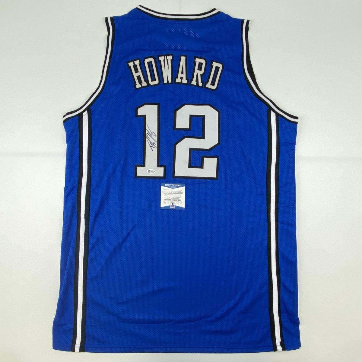 Autographed/Signed Dwight Howard Orlando Blue Basketball Jersey JSA COA