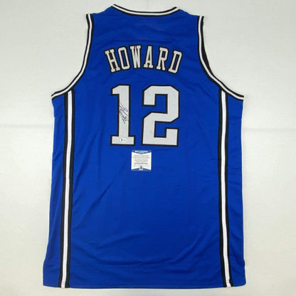 Autographed/Signed Dwight Howard Orlando Blue Basketball Jersey JSA COA