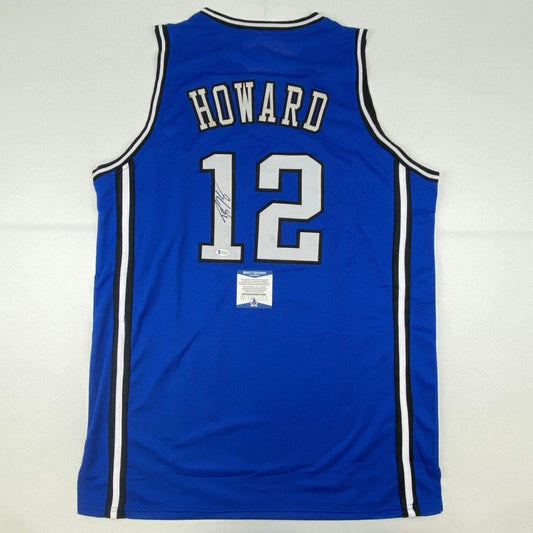 Autographed/Signed Dwight Howard Orlando Blue Basketball Jersey JSA COA
