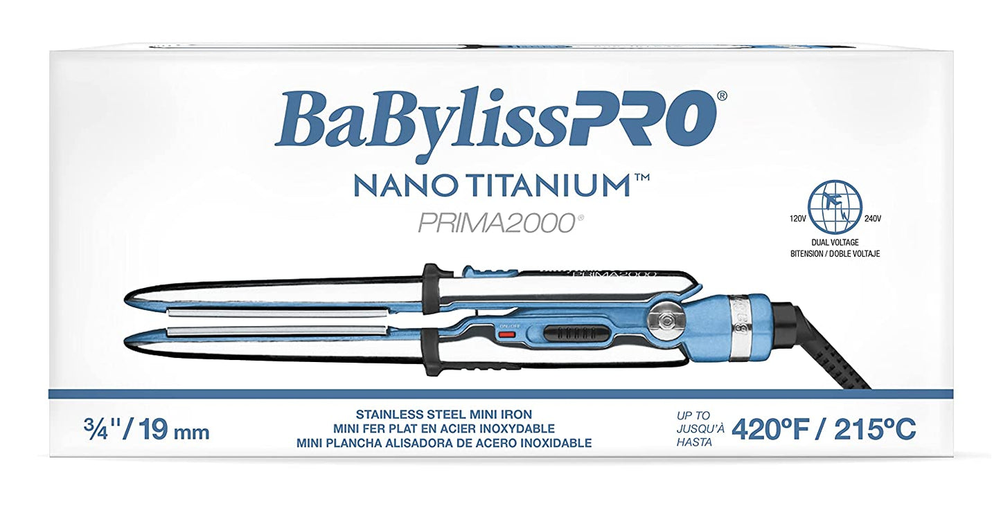 BabylissPRO Nano Titanium Prima Ionic Hair Straightener, Curl and Straighten Hair With One Professional Tool