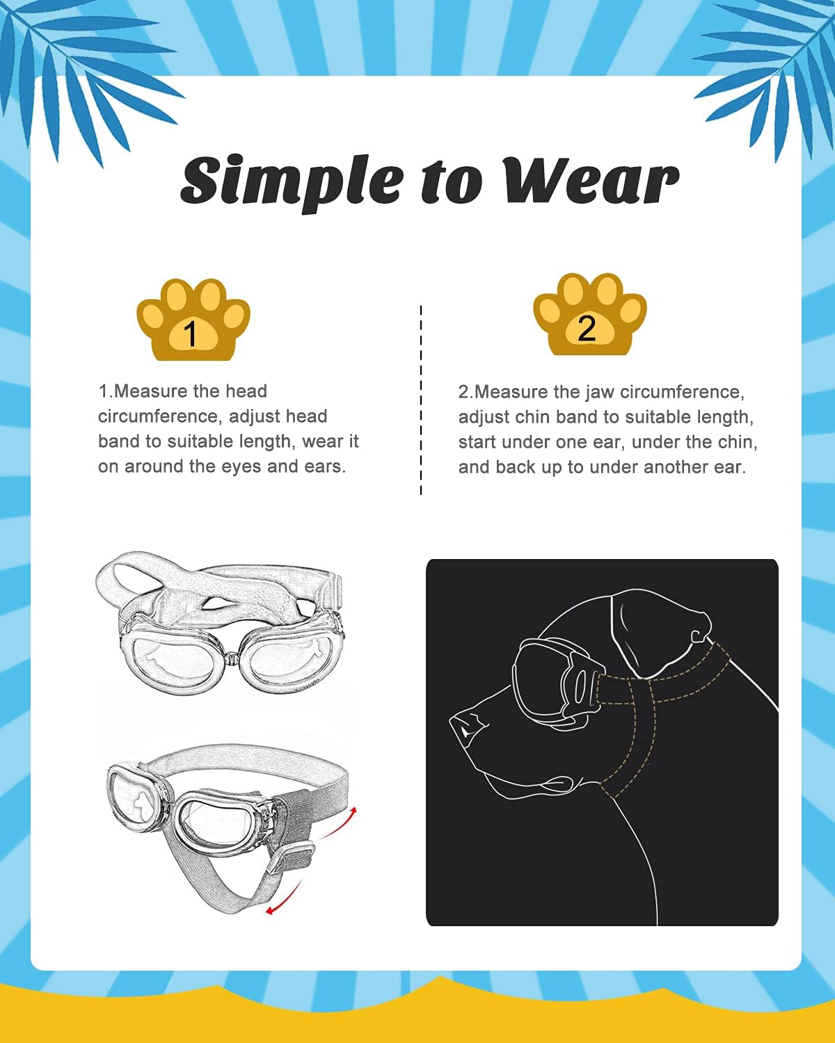 Dog goggle cute style 4 colors