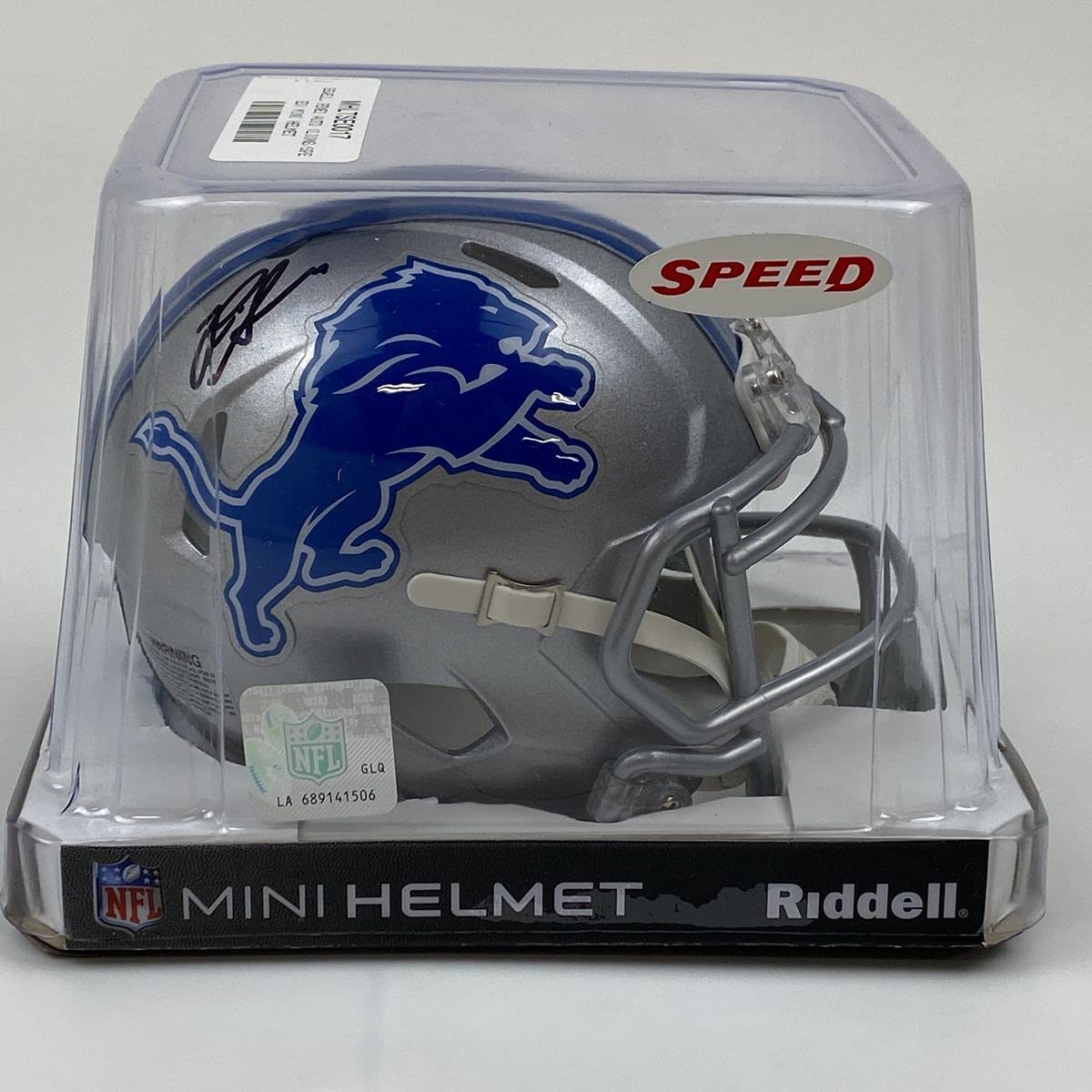 Autographed/Signed Penei Sewell Detroit Lions Mini Football Helmet Fanatics COA