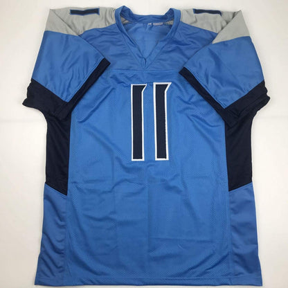 Autographed/Signed AJ A.J. Brown Tennessee Powder Blue Football Jersey JSA COA