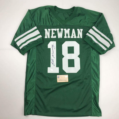 Autographed/Signed Eli Manning Newman High Schol Green Football Jersey Steiner Sports COA
