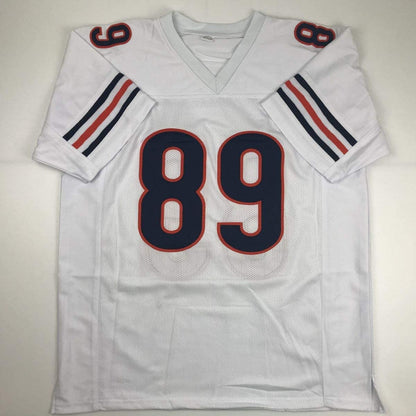 Autographed/Signed Mike Ditka Chicago White Football Jersey JSA COA