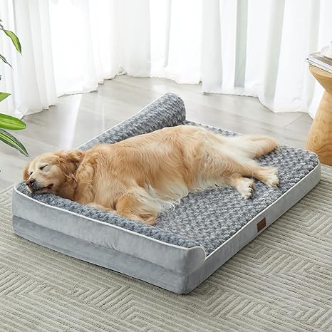 BFPETHOME Orthopedic Dog Beds for Large Dogs-Waterproof Sofa Dog Bed with Removable Washable Cover, Large Dog Bed with Waterproof Lining and Nonskid Bottom, Pet Bed for Large Dogs
