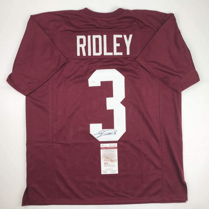 Autographed/Signed Calvin Ridley Alabama Maroon College Football Jersey JSA COA