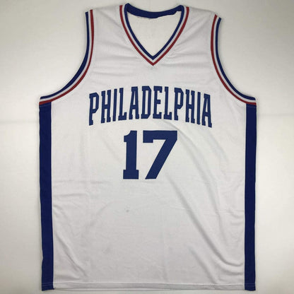 Autographed/Signed JJ J.J. Redick Philadelphia White Basketball Jersey JSA COA