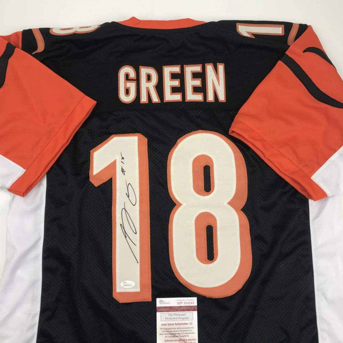 Autographed/Signed AJ A.J. Green Cincinnati Black Football Jersey JSA COA