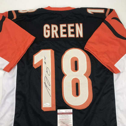 Autographed/Signed AJ A.J. Green Cincinnati Black Football Jersey JSA COA