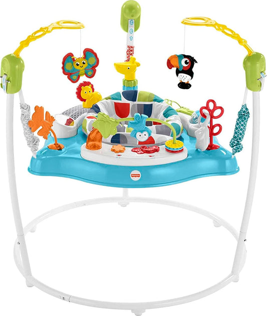 Fisher-Price Baby Bouncer Animal Activity Jumperoo With Music Lights Sounds And Developmental Toys For Infants