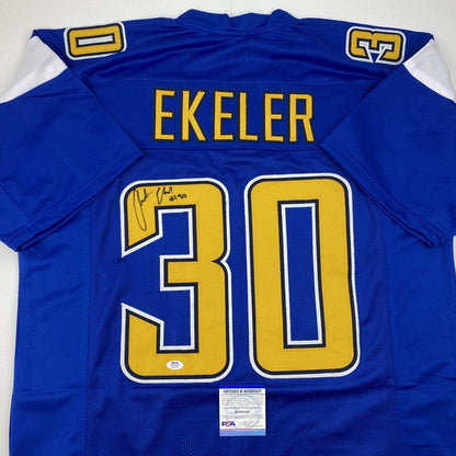 Autographed/Signed Austin Ekeler Los Angeles LA Color Rush Football Jersey PSA/DNA COA