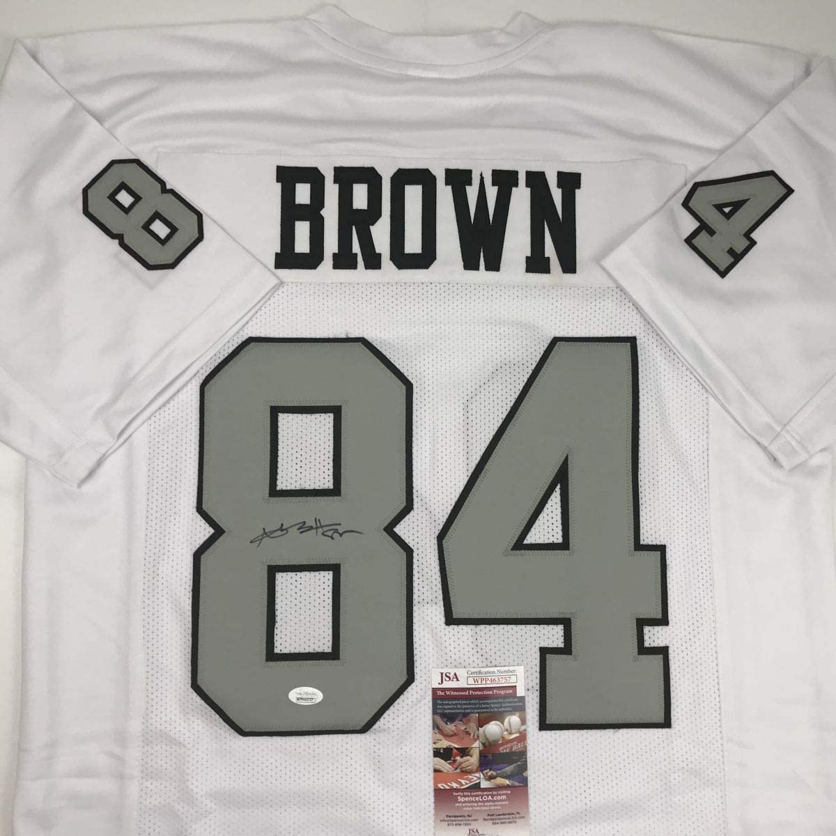 Autographed/Signed Antonio Brown Oakland Color Rush Football Jersey JSA COA
