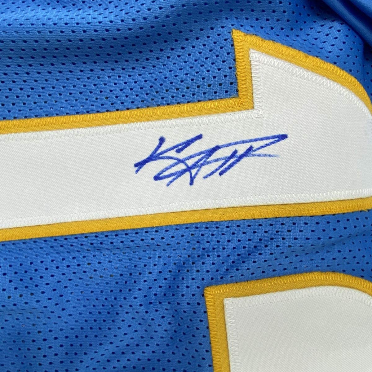 Autographed/Signed Keenan Allen Los Angeles LA Powder Blue Football Jersey Beckett BAS COA