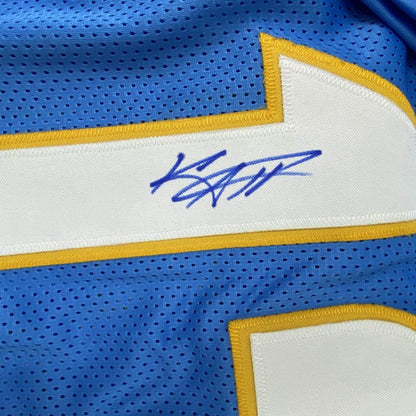 Autographed/Signed Keenan Allen Los Angeles LA Powder Blue Football Jersey Beckett BAS COA