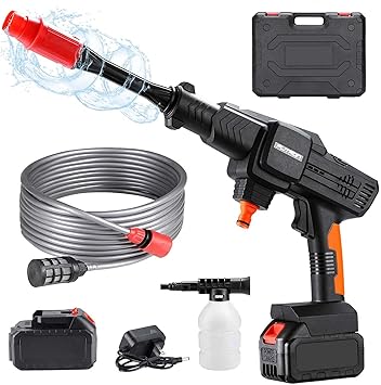 Cordless Power Pressure Washer, 1000PSI Brushless Battery Powered Pressure Washer Handheld, 4.0AH Rechargeable 3 Modes Portable Cordless Power Washer for Car Patio Pets