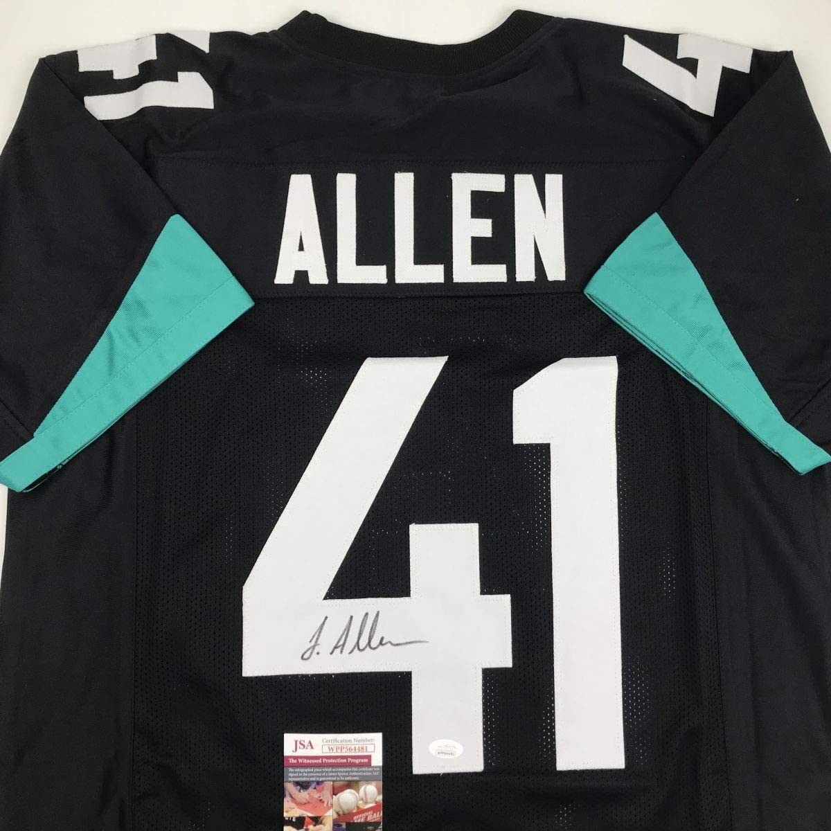 Autographed/Signed Josh Allen Jacksonville Black Football Jersey JSA COA