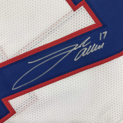 Autographed/Signed Josh Allen Buffalo White Football Jersey JSA COA