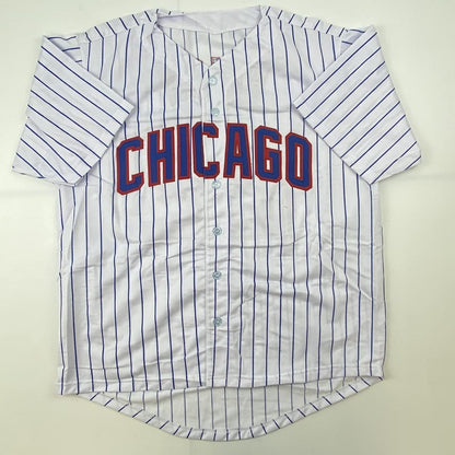 Autographed/Signed Mark Prior Chicago Pinstripe Baseball Jersey JSA COA