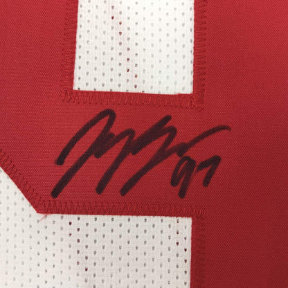 Autographed/Signed Joey Bosa Ohio State White College Football Jersey JSA COA