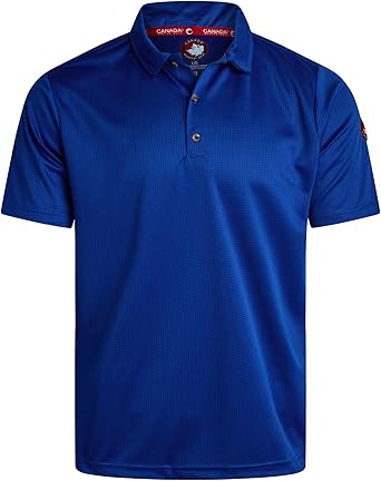 CANADA WEATHER GEAR Men's Polo Shirt - Athletic Performance Grid Classic Short Sleeve Active Fit Polo for Men (Sizes: S-XXL)