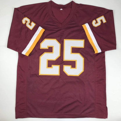 Autographed/Signed Chris Thompson Washington Burgundy Football Jersey JSA COA