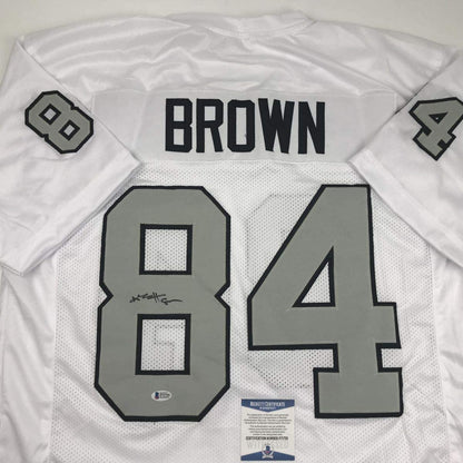Autographed/Signed Antonio Brown Oakland Color Rush Football Jersey Beckett BAS COA