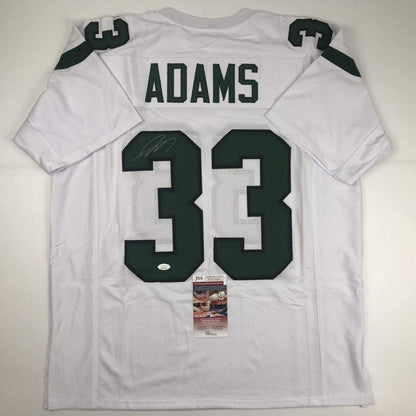 Autographed/Signed Jamal Adams New York White Football Jersey JSA COA