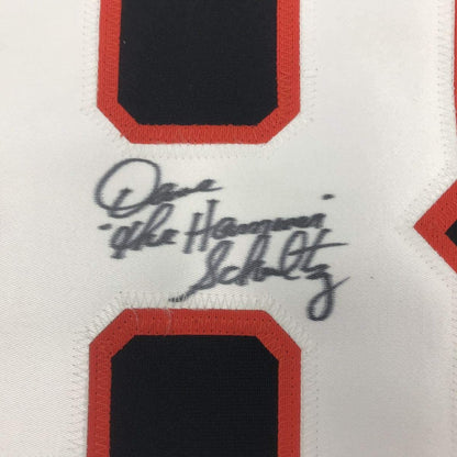 Autographed/Signed Dave Schultz The Hammer Philadelphia Black Hockey Jersey JSA COA