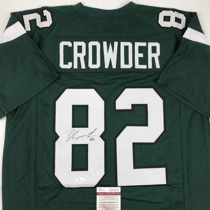 Autographed/Signed Jamison Crowder New York Green Football Jersey JSA COA