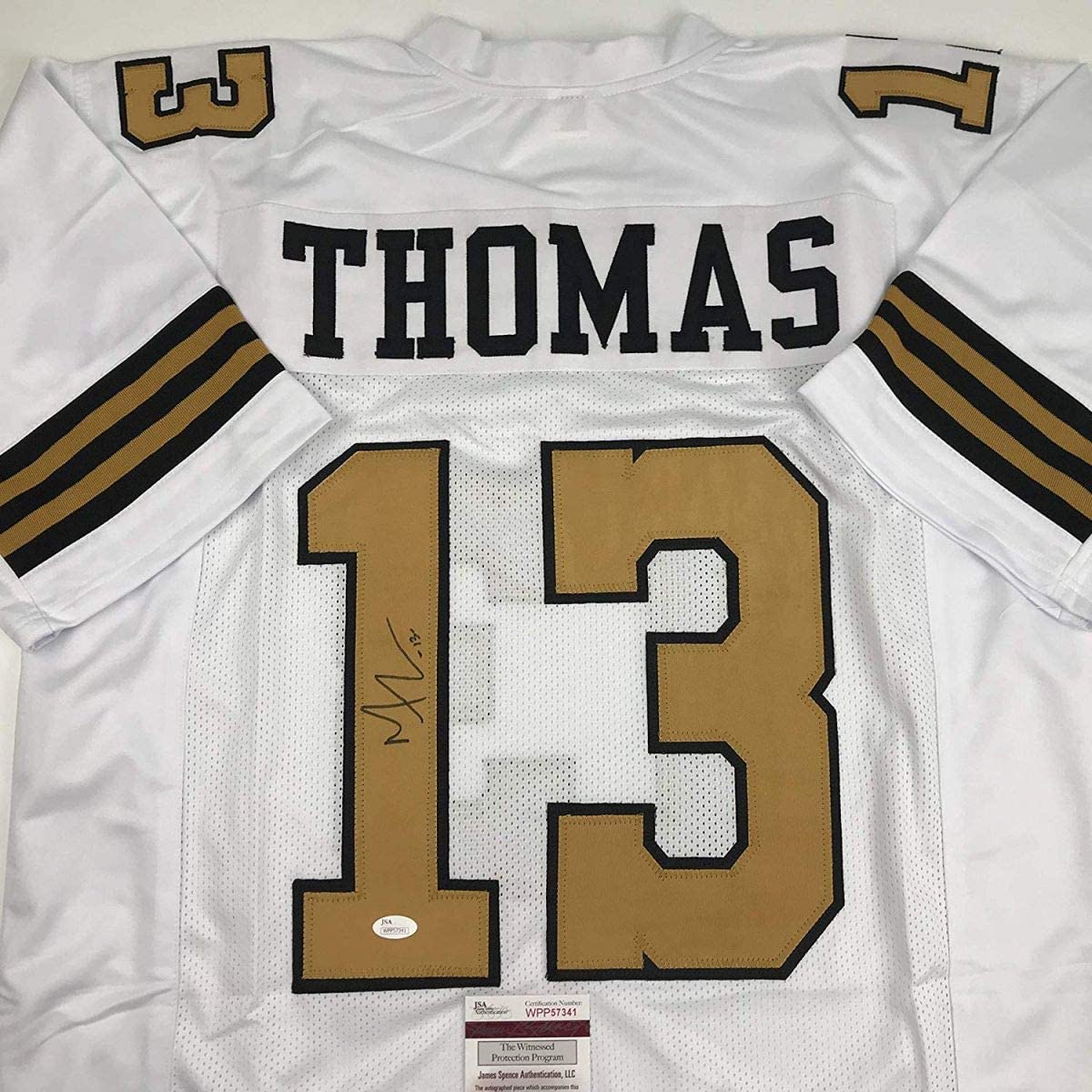 Autographed/Signed Michael Thomas New Orleans Color Rush Football Jersey JSA COA