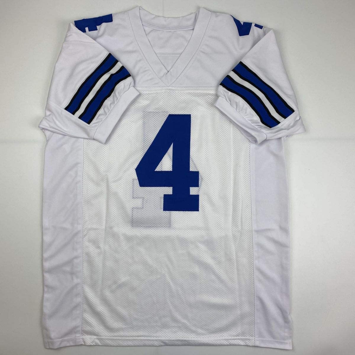 Autographed/Signed Dak Prescott Dallas White Football Jersey JSA COA