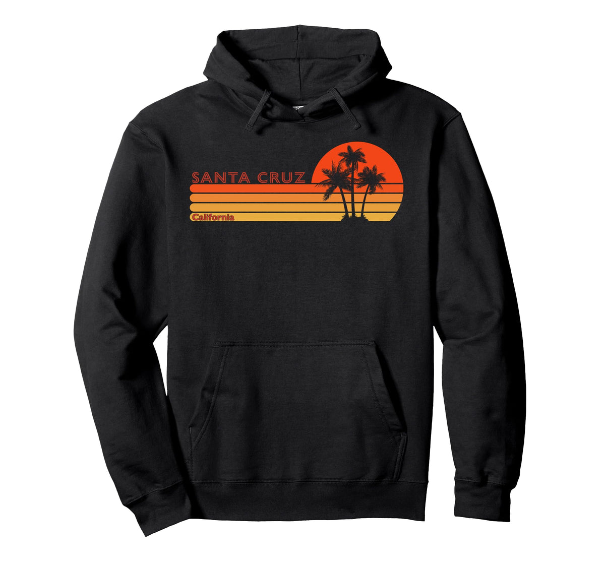 Santa Cruz California Sunset Hoodie - Graphic Print Men Women