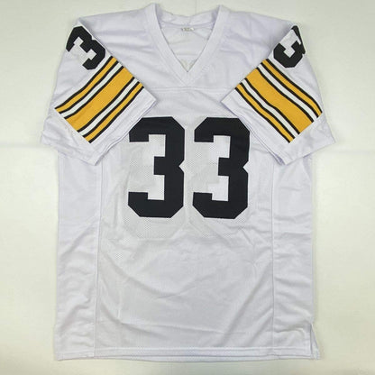Autographed/Signed Merril Hoge Pittsburgh White Football Jersey JSA COA