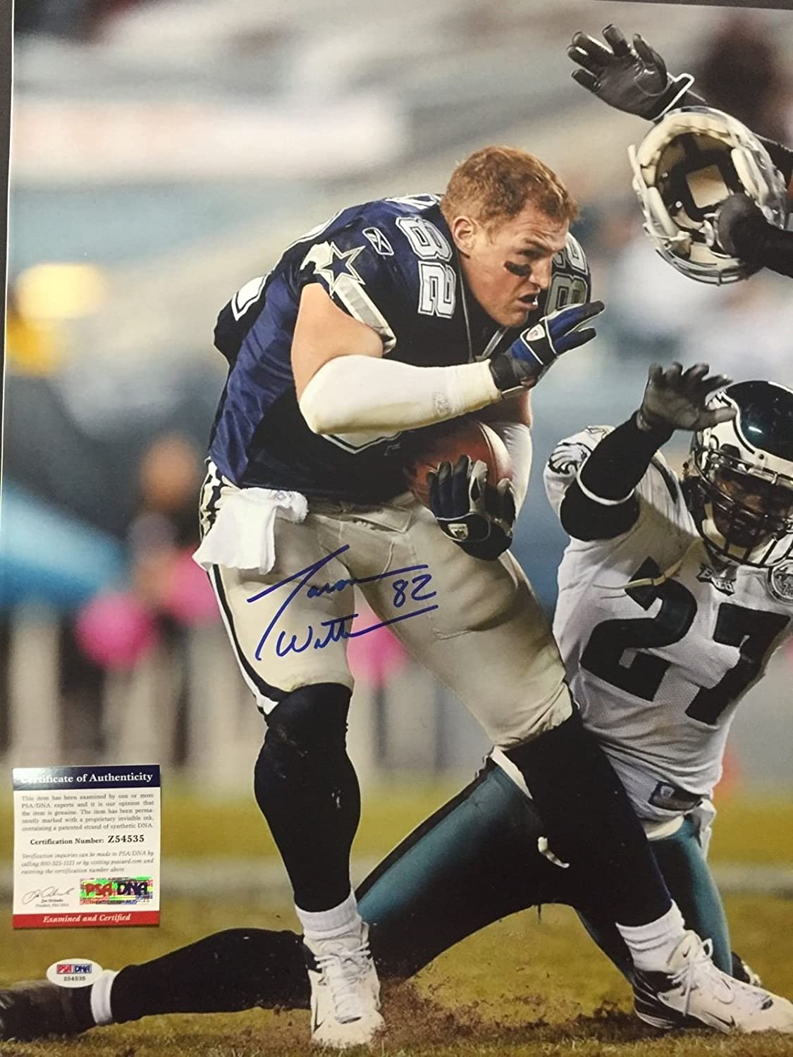 Autographed/Signed Jason Witten Dallas Cowboys 16x20 Football Photo PSA/DNA COA