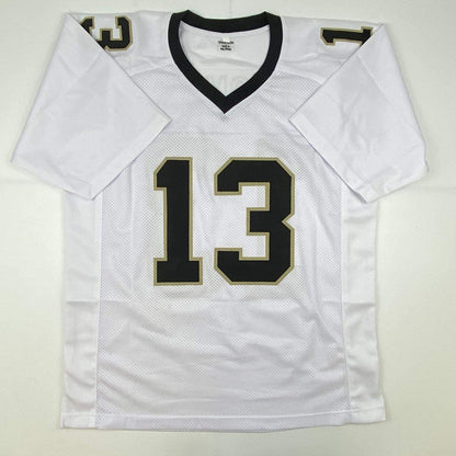 Autographed/Signed Michael Thomas New Orleans White Football Jersey JSA COA