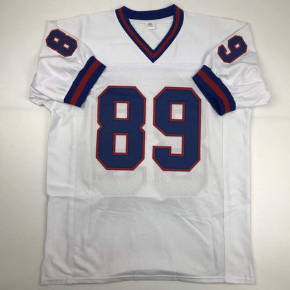 Autographed/Signed Mark Bavaro New York White Football Jersey PSA/DNA COA