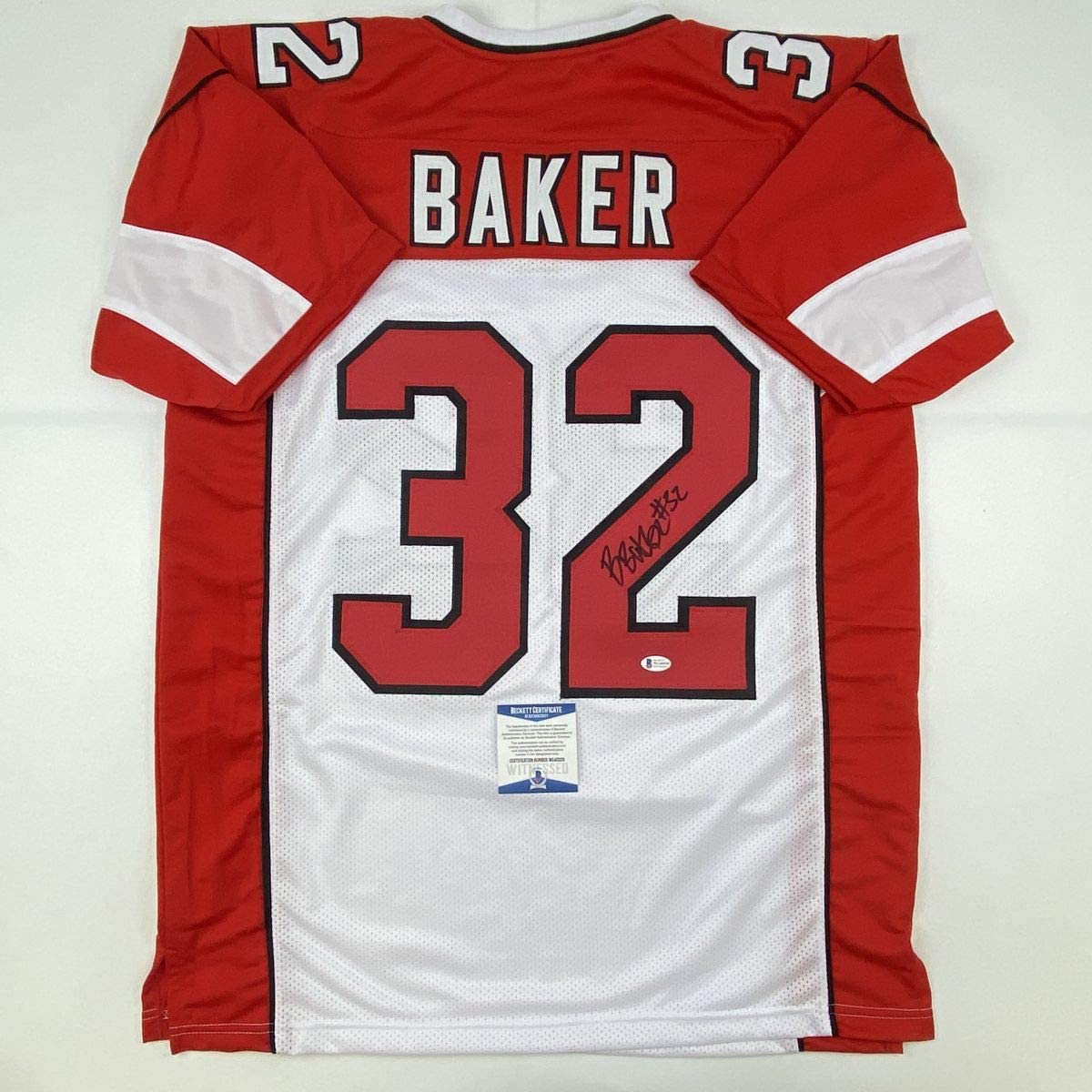 Autographed/Signed Budda Baker Arizona White Football Jersey Beckett BAS COA