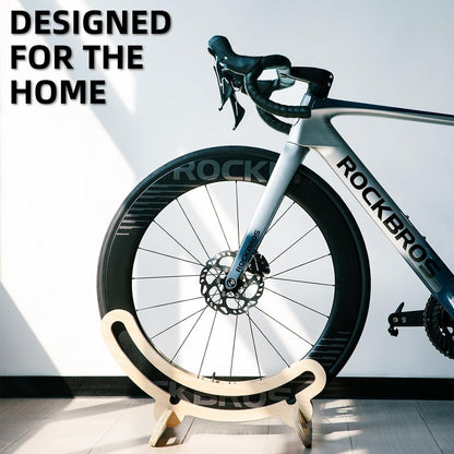 ROCKBROS Wooden Bike Stand Stylish Stable Storage