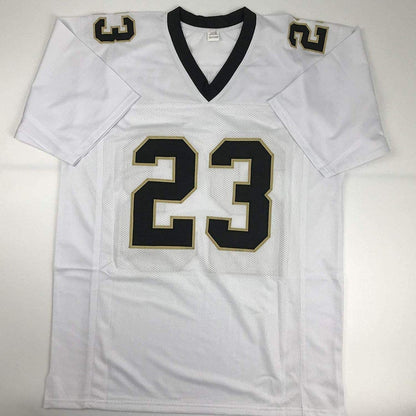 Autographed/Signed Marshon Lattimore New Orleans White Football Jersey JSA COA