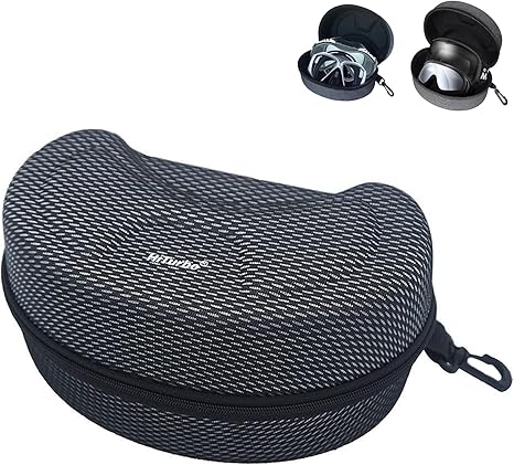 Hiturbo Ski Goggles Hard Case, EVA Snowboard Goggles Box, Diving Mask Protection Carrying Case for Snow & Water Sport