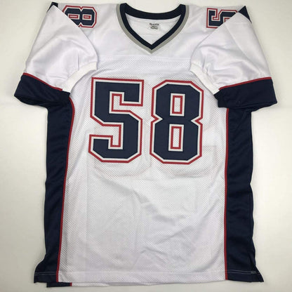Autographed/Signed Jamie Collins New England White Football Jersey JSA COA