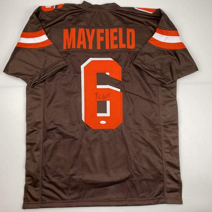 Autographed/Signed Baker Mayfield Cleveland Football Brown Jersey JSA COA