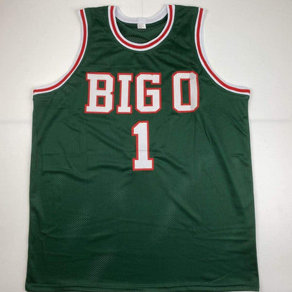 Autographed/Signed Oscar Robertson 71 Champs Milwaukee Green Basketball Jersey JSA COA