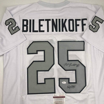 Autographed/Signed Fred Biletnikoff HOF 88 Oakland Color Rush Football Jersey JSA COA