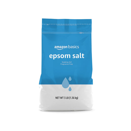 Amazon Basics Epsom Salt Soak, Magnesium Sulfate USP, 3lb