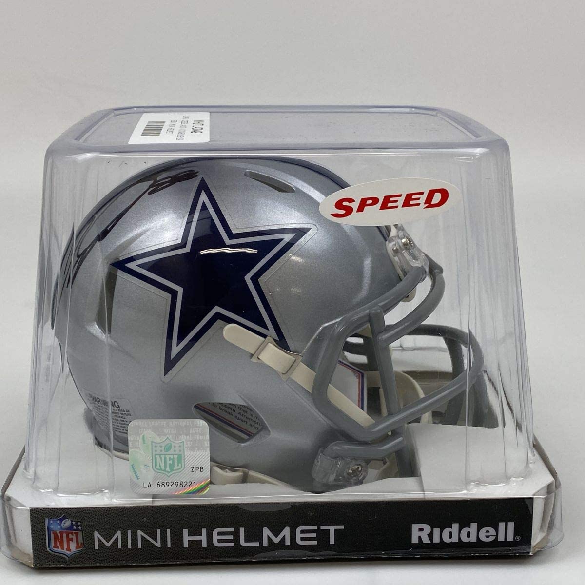 Autographed/Signed CeeDee Lamb Dallas Cowboys Mini Football Helmet Fanatics COA