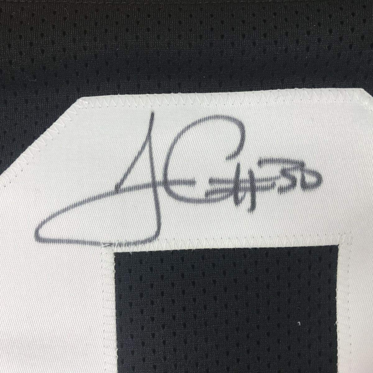 Autographed/Signed James Conner Pittsburgh Black Football Jersey Beckett BAS COA