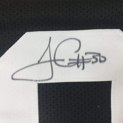 Autographed/Signed James Conner Pittsburgh Black Football Jersey Beckett BAS COA
