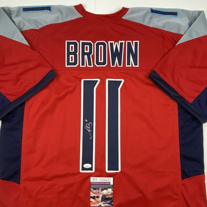Autographed/Signed AJ A.J. Brown Tennessee Red Football Jersey JSA COA
